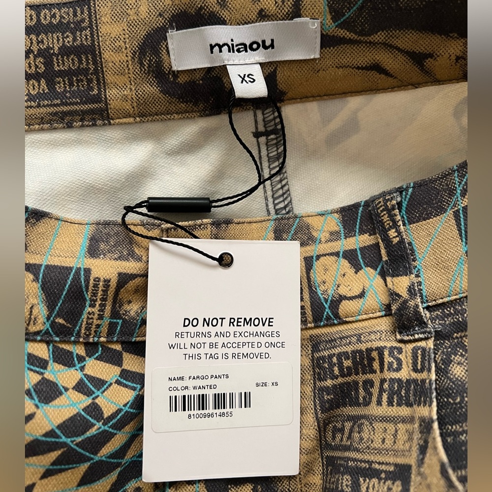 Brand New Miaou Fargo Pants, Size XS - Picture 7 of 10